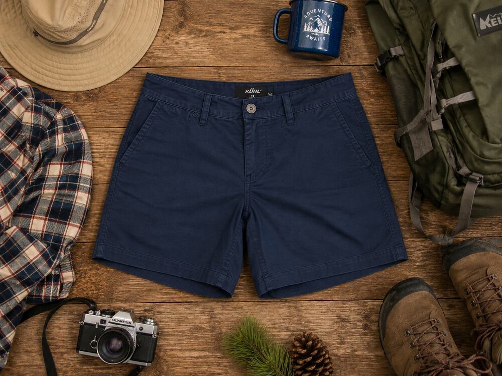 KÜHL Womens Shorts Size‎ 14 Navy Outdoor Hiking Trail Travel Utility Performance